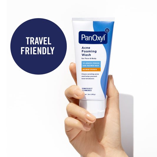 PanOxyl, Acne Foaming Wash For Face & Body, 10% Benzoyl Peroxide, Maximum Strength, 3 oz (85 g)