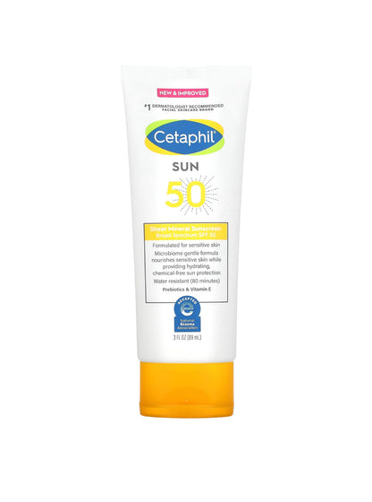 Cetaphil, Sheer Mineral Sunscreen, SPF 50, 3 fl oz (89 ml)