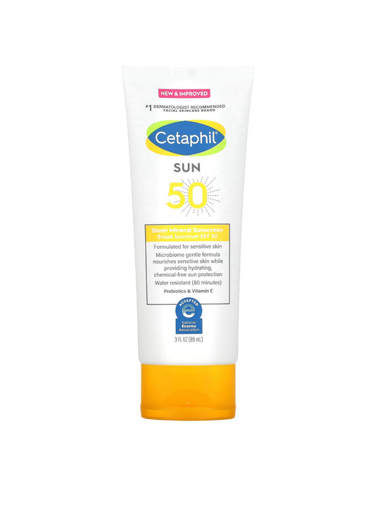 Cetaphil, Sheer Mineral Sunscreen, SPF 50, 3 fl oz (89 ml)