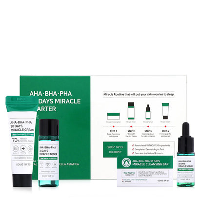 SOME BY MI AHA, BHA, PHA 30 Days Miracle Starter Limited Set - 4 Pcs